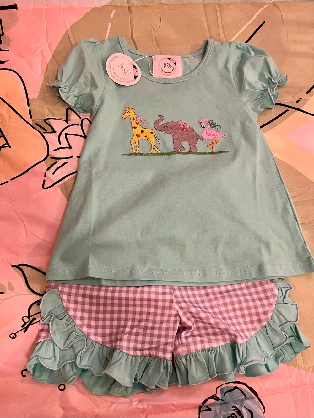 4T Zoo Animal short set